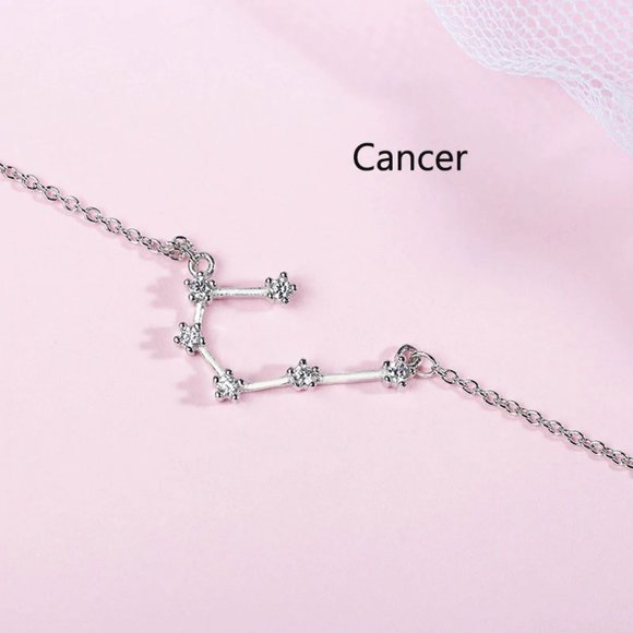 Jewelry - NEW 925 Sterling Silver Zodiac Bracelet-Cancer